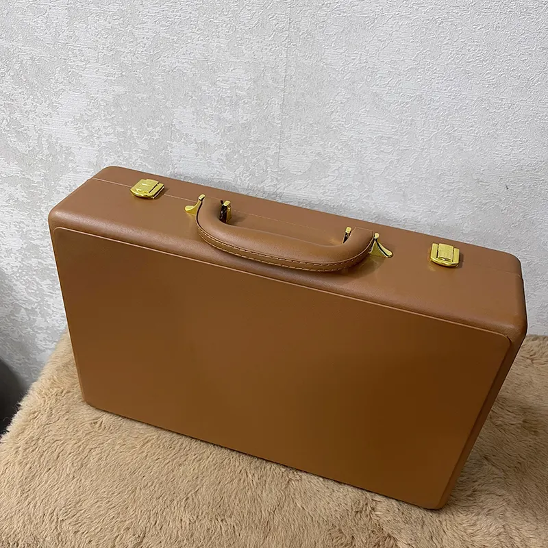 12 Slots Brown Leather Watch Organizer Box And Gift Case